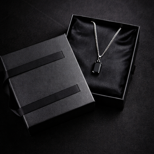 Midnight Edge Silver Necklace