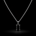 Midnight Edge Silver Necklace