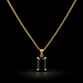Midnight Edge Gold Necklace