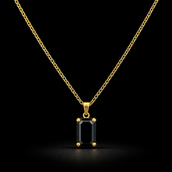 Midnight Edge Gold Necklace