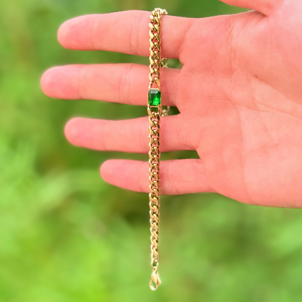 Emerald Cuban Bracelet
