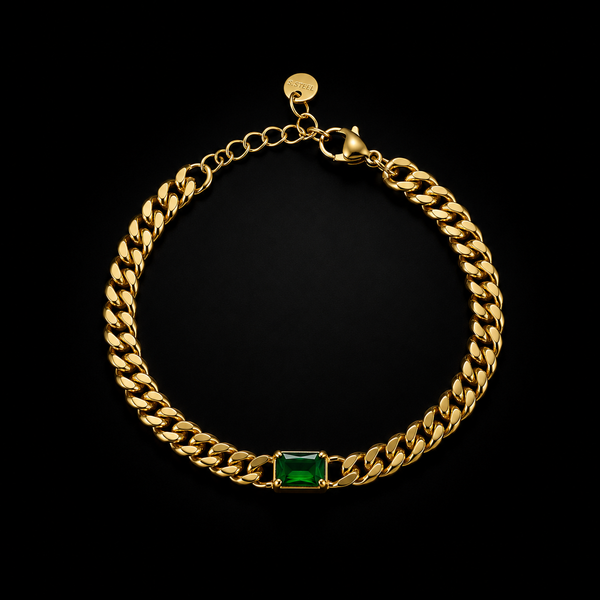 Emerald Cuban Bracelet